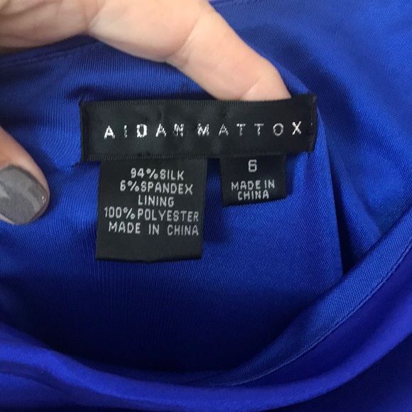 Safire blue one shoulder formal dress - Picture 3 of 4